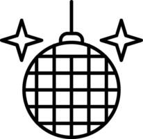 Disco Ball Line Icon Design vector