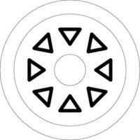 Rim Line Icon Design vector