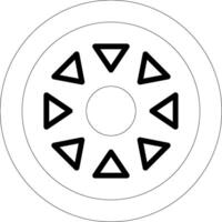 Rim Line Icon Design vector