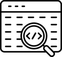 Code Review Line Icon Design vector