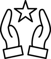 Hands Line Icon Design vector