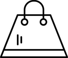 compras bolso línea icono diseño vector