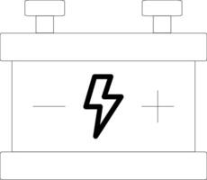 Car Battery Line Icon Design vector