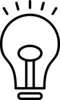 Bulb Line Icon Design vector