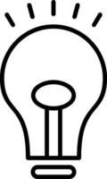Bulb Line Icon Design vector