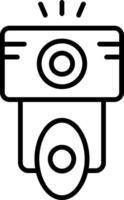 Camera Flash Line Icon Design vector