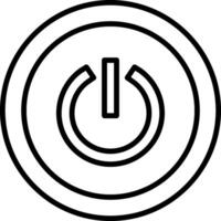 Power Button Line Icon Design vector