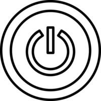 Power Button Line Icon Design vector