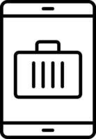 Mobile Line Icon Design vector