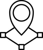 Location Line Icon Design vector