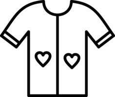 Shirt Line Icon Design vector