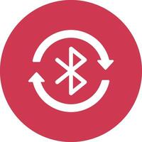 Bluetooth Glyph Multi Circle Icon vector
