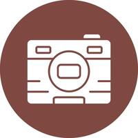 Photo Glyph Multi Circle Icon vector