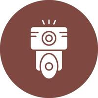 Camera Flash Glyph Multi Circle Icon vector