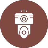 Camera Flash Glyph Multi Circle Icon vector