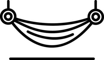 Hammock Line Icon Design vector
