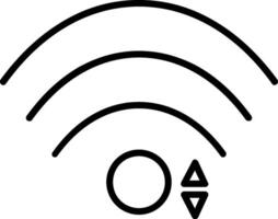 Wifi línea icono diseño vector