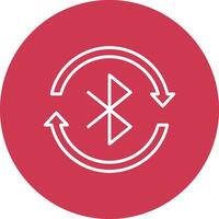 Bluetooth Line Multi Circle Icon vector