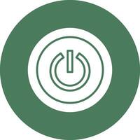 Power Button Glyph Multi Circle Icon vector