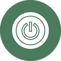 Power Button Glyph Multi Circle Icon vector