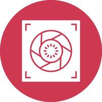 Aperture Glyph Multi Circle Icon vector