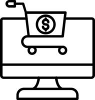 E Commerce Line Icon Design vector