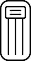 Beach Mattress Line Icon Design vector