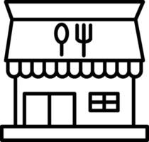 restaurante línea icono diseño vector