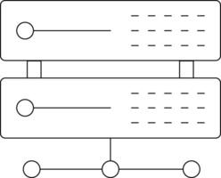 Server Line Icon Design vector