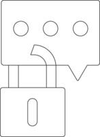 Secure Chat Line Icon Design vector