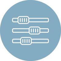 Settings Line Multi Circle Icon vector