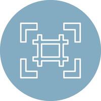 Grid Line Multi Circle Icon vector