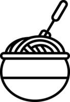 Noddles Line Icon Design vector