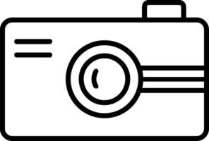 Digital Camera Line Icon Design vector