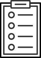 Clipboard Line Icon Design vector