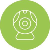 Web camera Line Multi Circle Icon vector