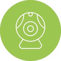 Web camera Line Multi Circle Icon vector