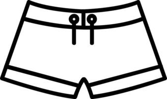 Swimming pants Line Icon Design vector