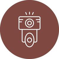 Camera Flash Line Multi Circle Icon vector