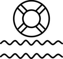 Life Saver Line Icon Design vector