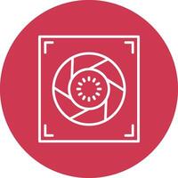 Aperture Line Multi Circle Icon vector