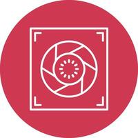 Aperture Line Multi Circle Icon vector