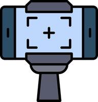 Selfie Stick Line Filled Icon vector