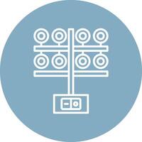 Lighting Line Multi Circle Icon vector