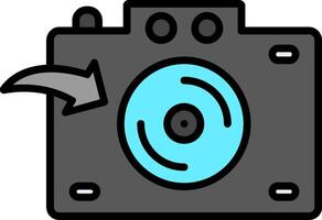 Camera Line Filled Icon vector