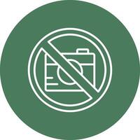 No Photo Line Multi Circle Icon vector