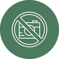 No Photo Line Multi Circle Icon vector