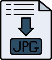 Jpg Line Filled Icon vector
