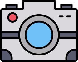 Camera Line Filled Icon vector