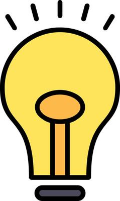 Bulb Line Filled Icon